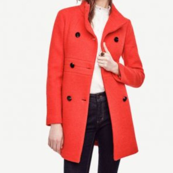 NWT - XSP,XS,SP,S,M - Ann Taylor Banded Statement Coat - molten lava